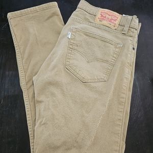 Mens Levi's 502 khaki denim